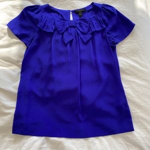J. Crew Silk Bow Blouse